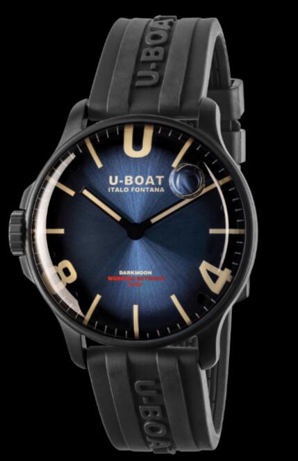 Review U-Boat Darkmoon Watch Replica DARKMOON 44MM BLUE IPB SOLEIL 8700/B